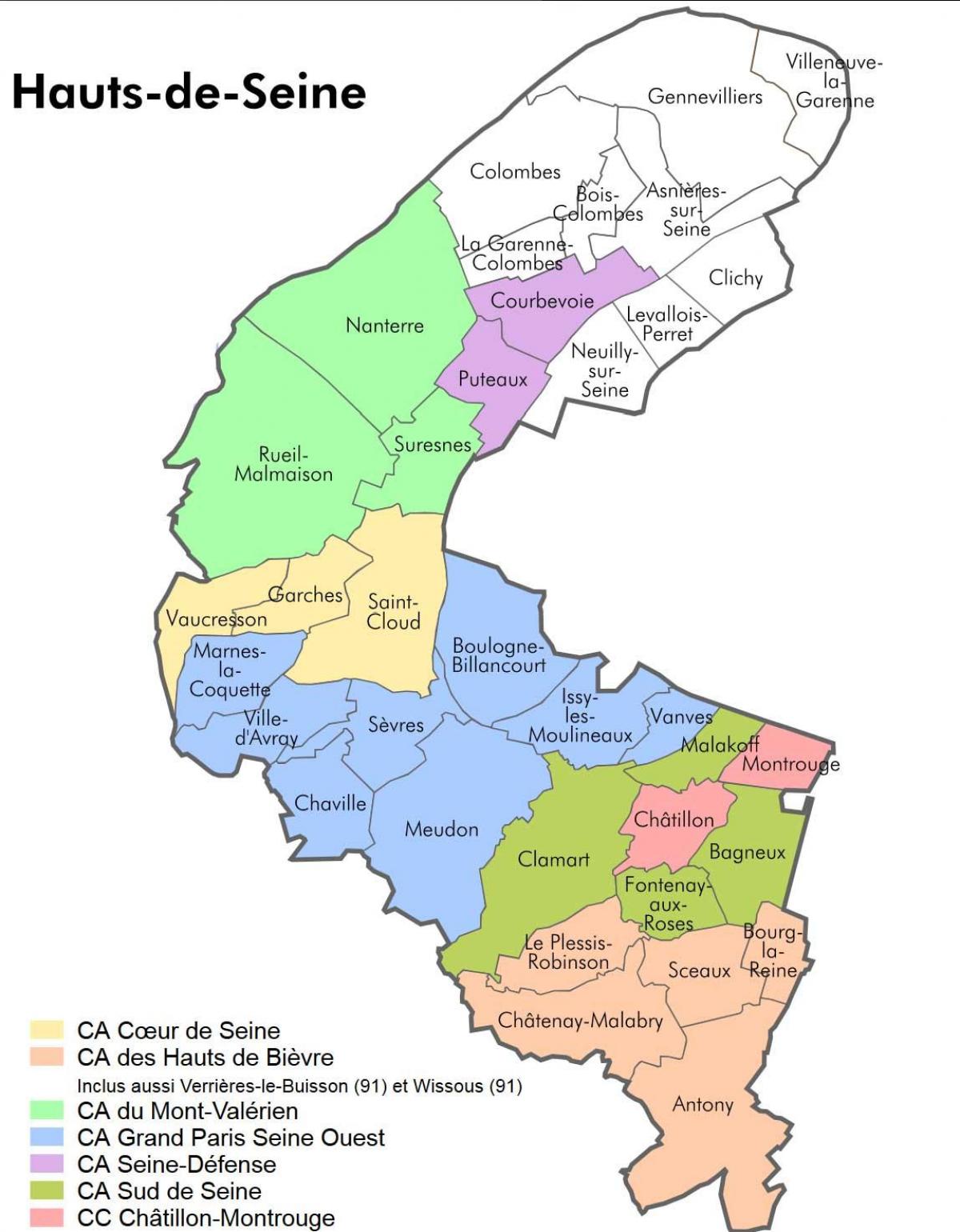 Mapa Hauts-de-Sene
