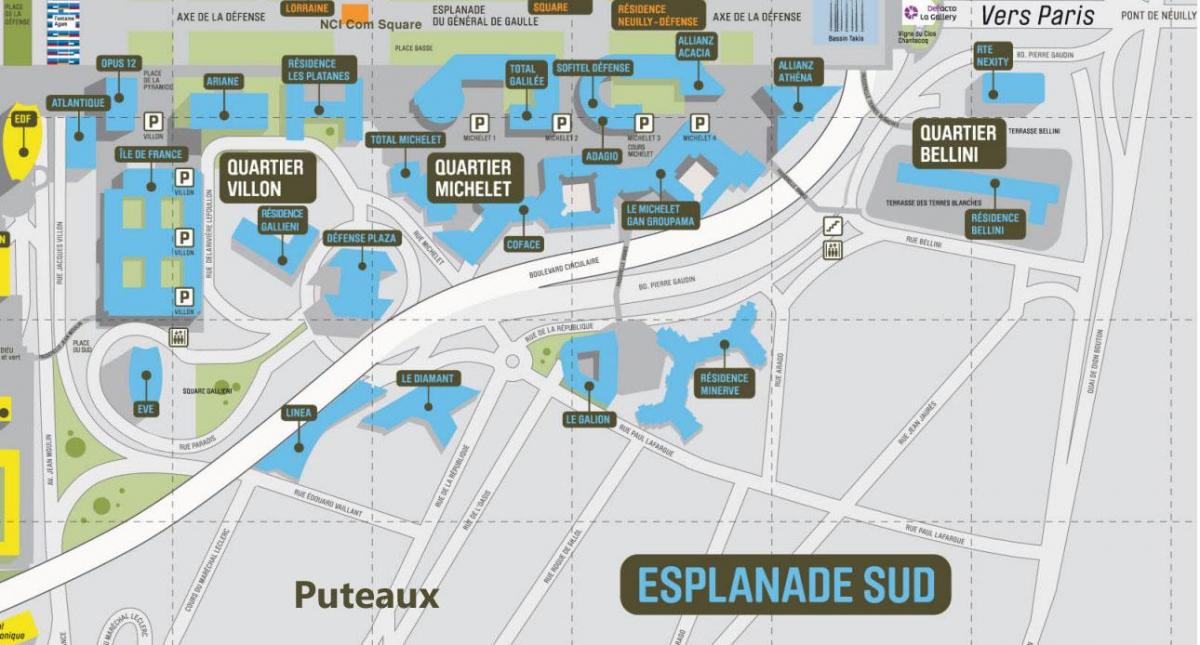 Karte za La Défense Južno Šetalištima