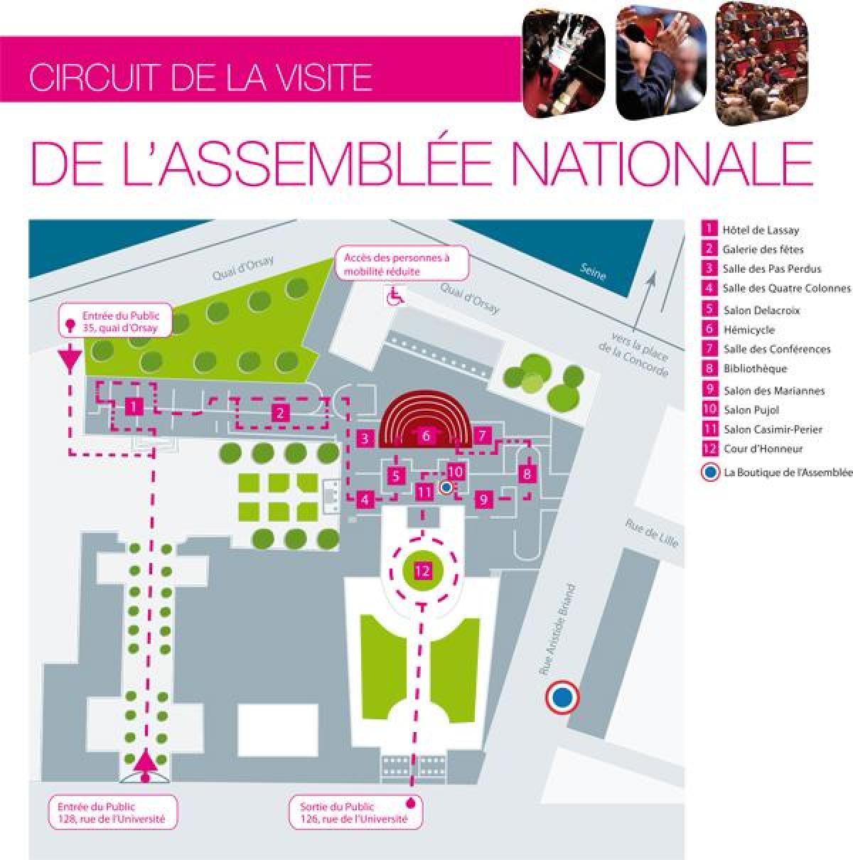 Karte za Palais Burbon