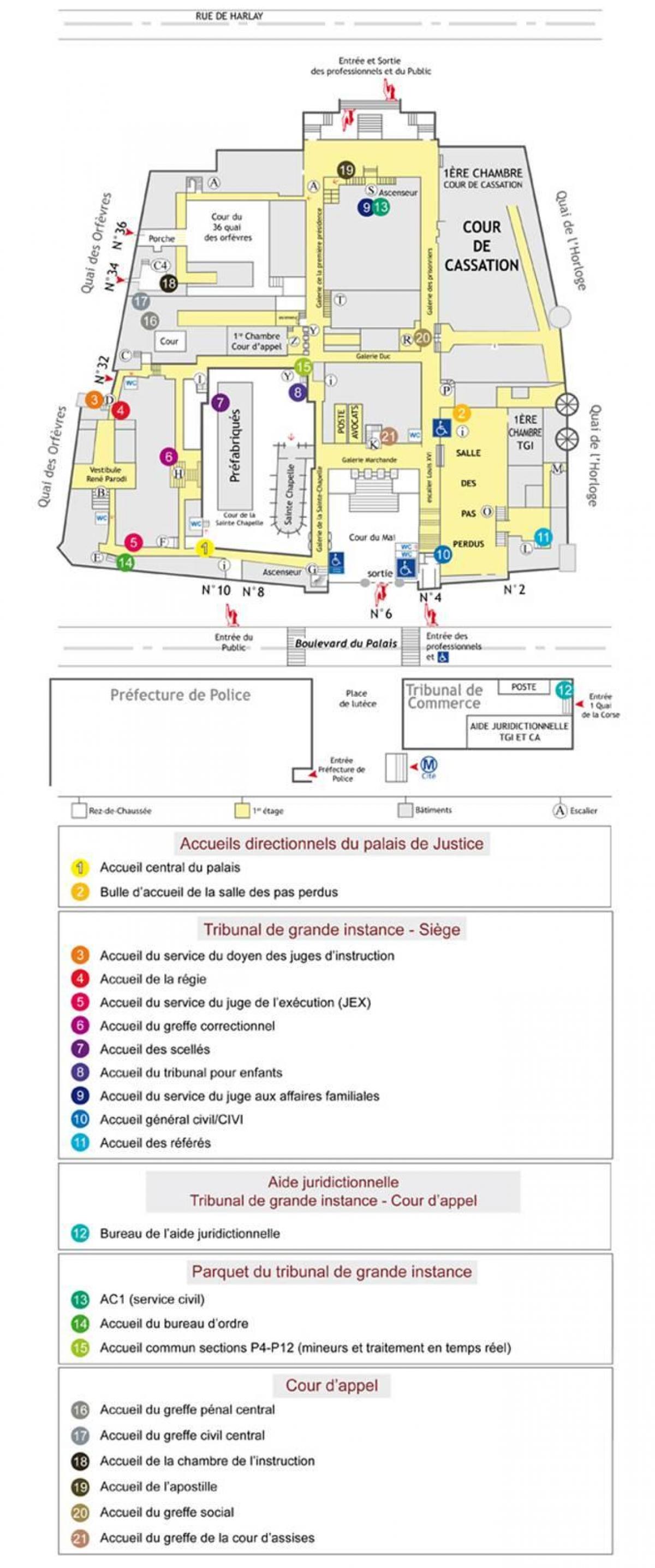 Karte za Palais de Pravde Pariz