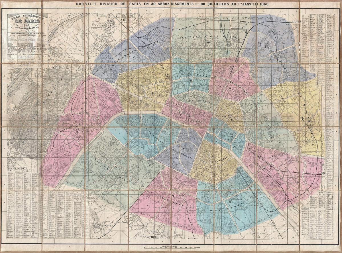 Karta za Pariz 1860