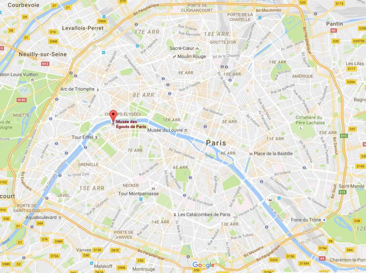 Karta za Pariz kanalizaciju
