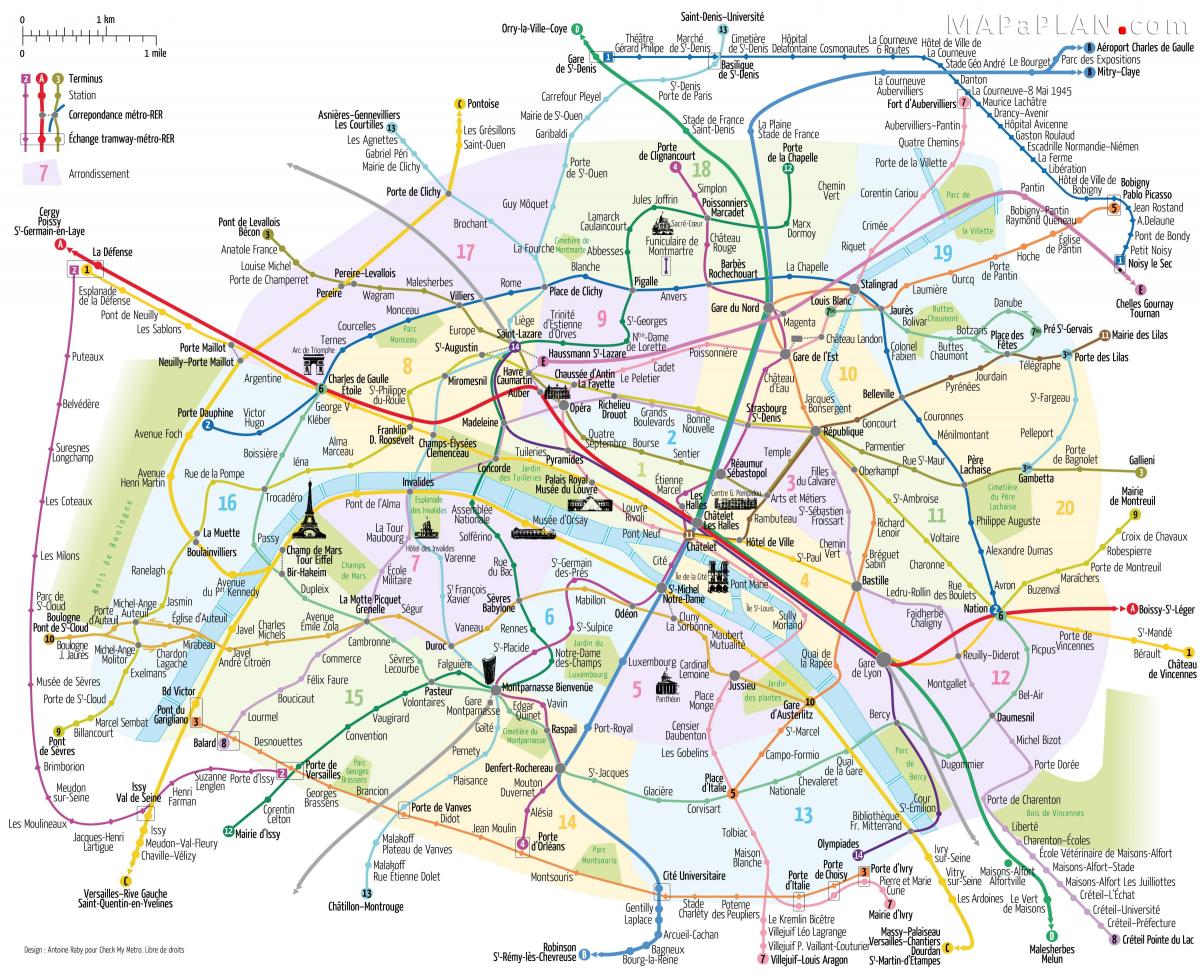 Karta za Pariz podzemnoj