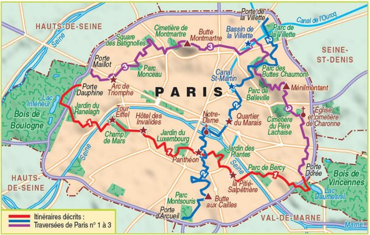 Karta za Pariz na planinarenje