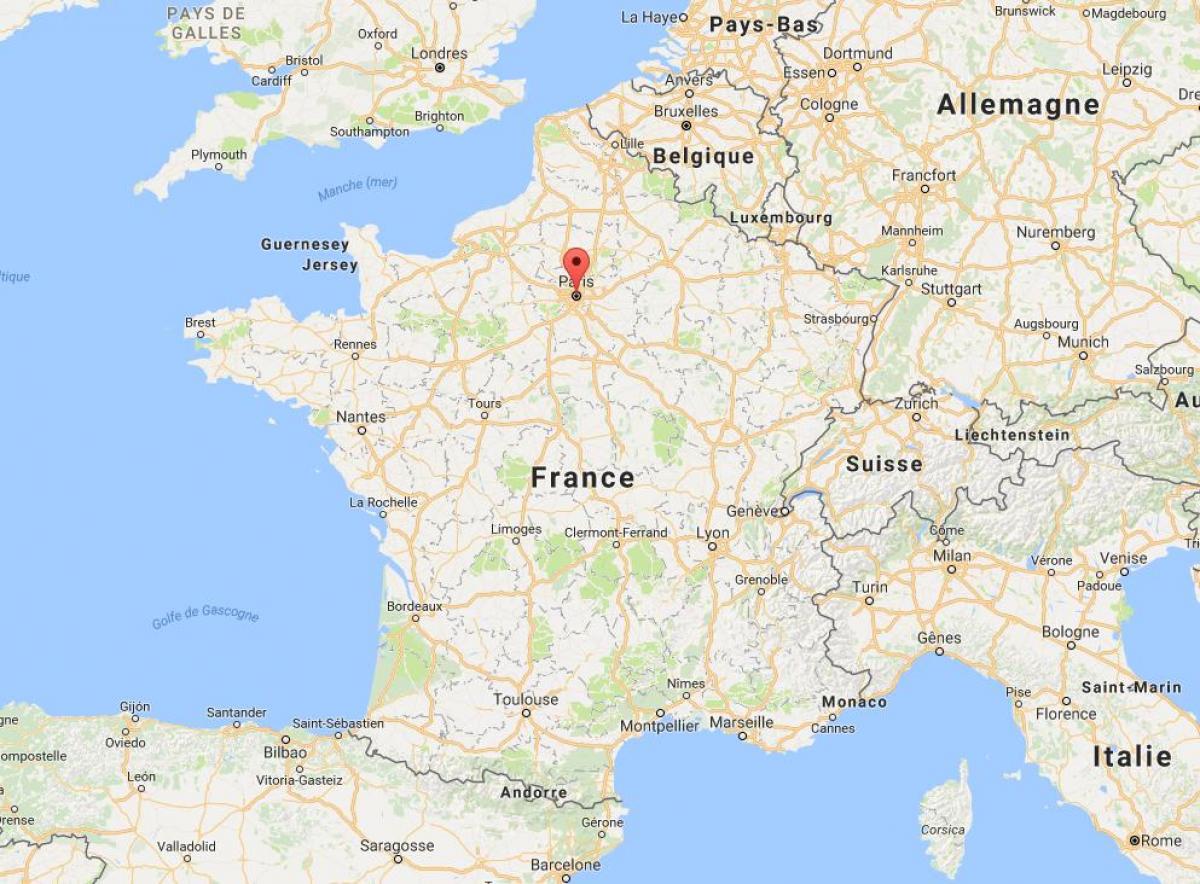 Mapa je iz pariza u Francuskoj mapu