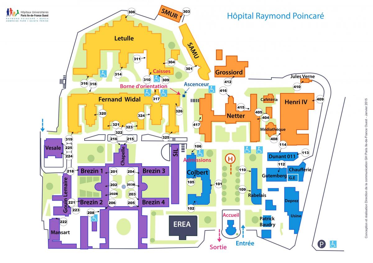 Mapa Rejmonde-Poincaré bolnici