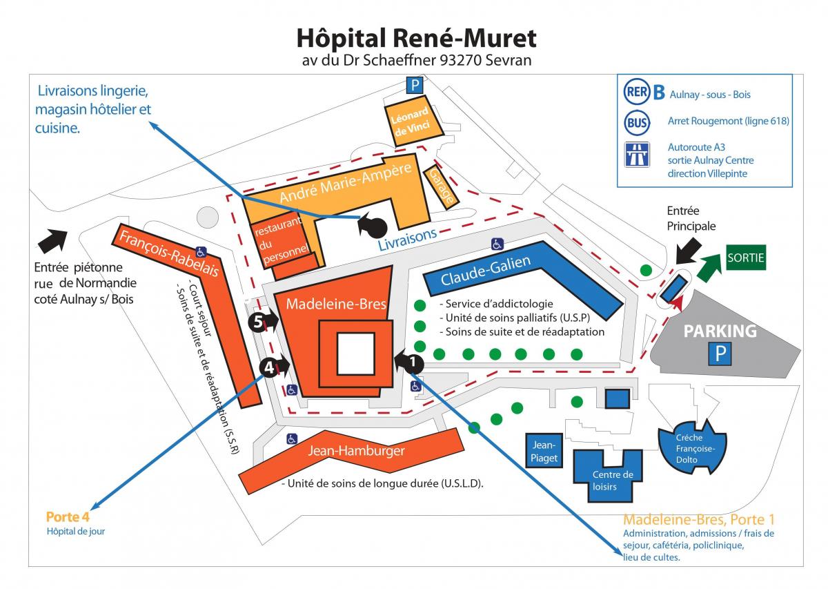 Mapa Rene-Muret bolnici