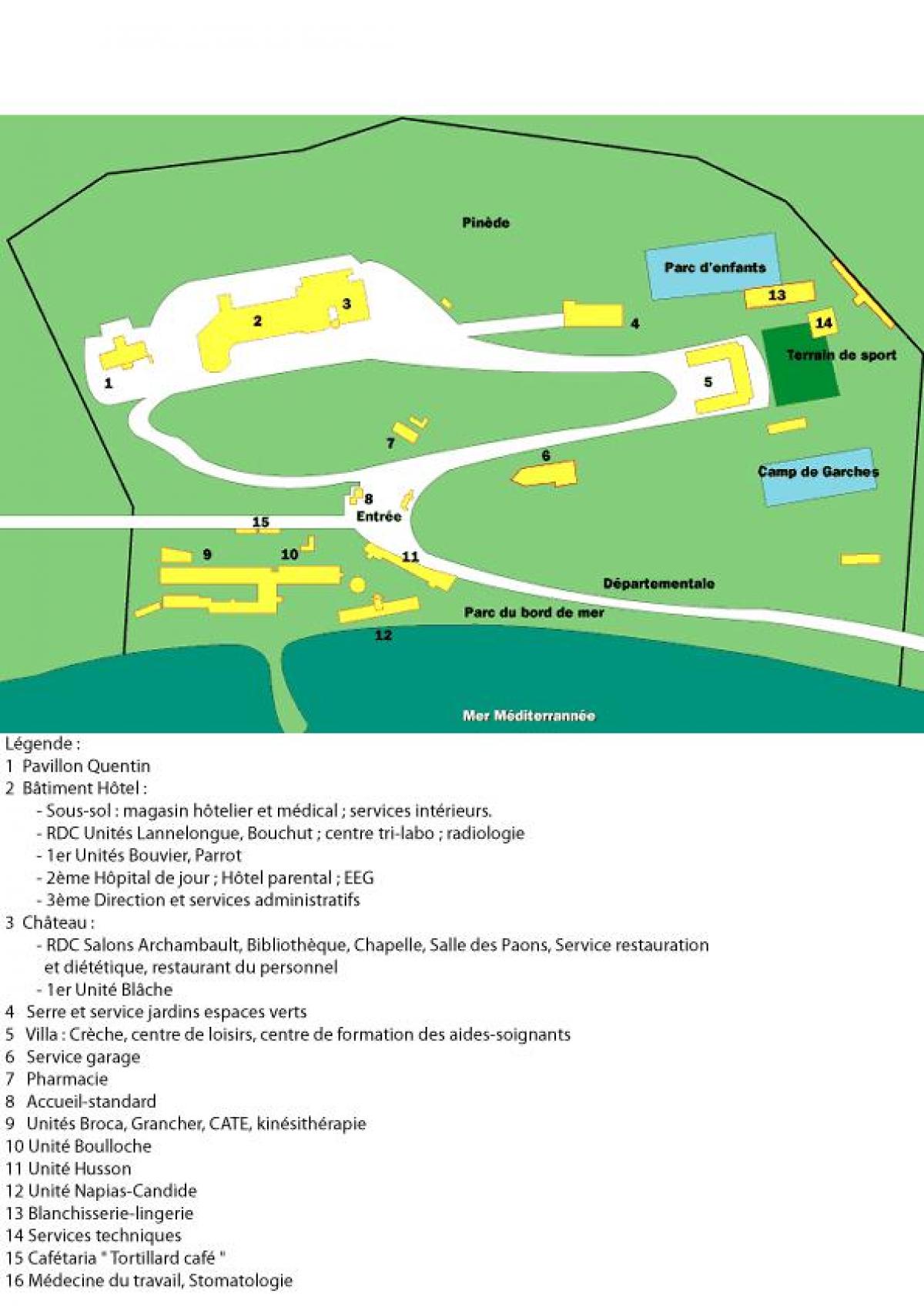 Mapa San Salvadour bolnici