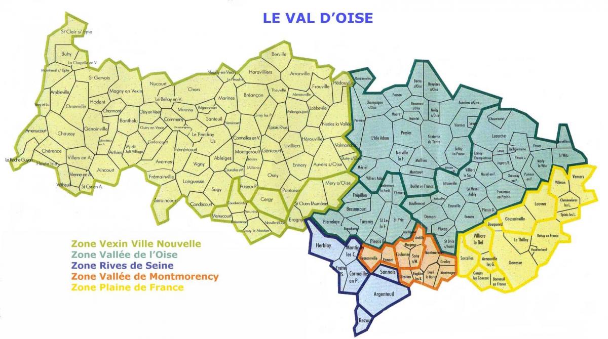 Mapa Val-d'Oise