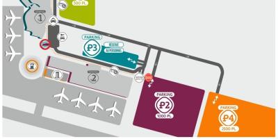 Mapa Beauvais aerodrom parking