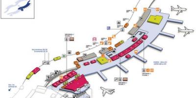 Mapa CDG aerodrom terminal 2C