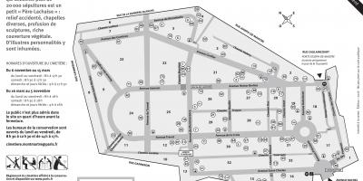 Mapa na Montmartre Groblju