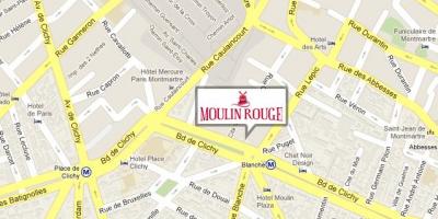 Mapa Moulin rougeu