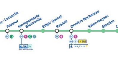 Karta za Pariz metro liniju 6