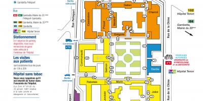 Mapa Tenon bolnici