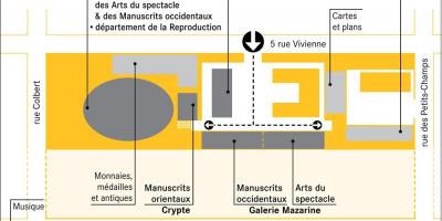 Mapa Bibliothèque vezi de France Rišelje-Louvois
