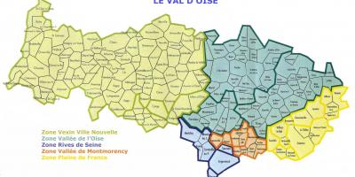 Mapa Val-d'Oise