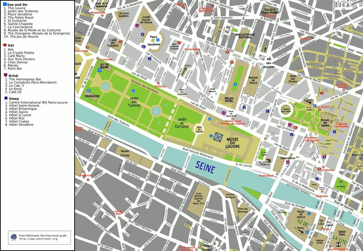 Mapa 1 okrug Pariza