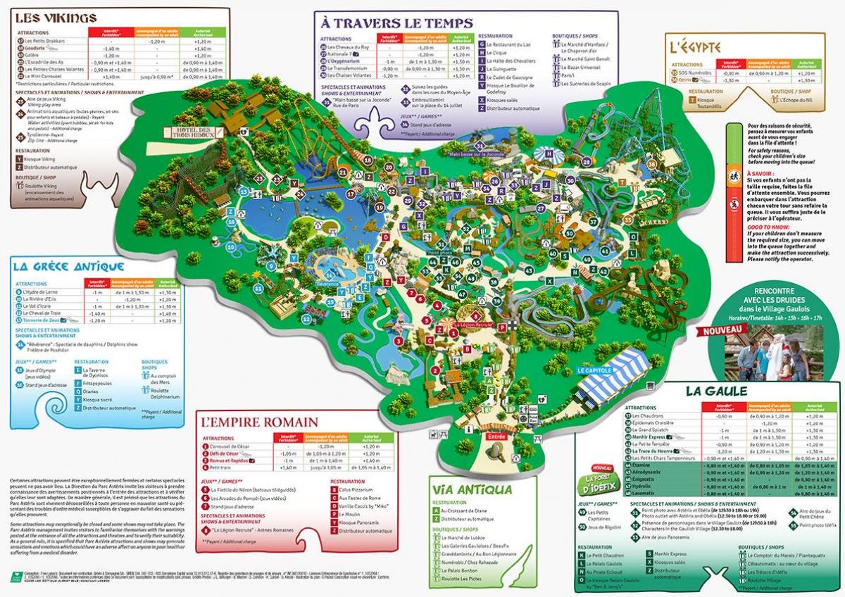 Mapa Asteriks park