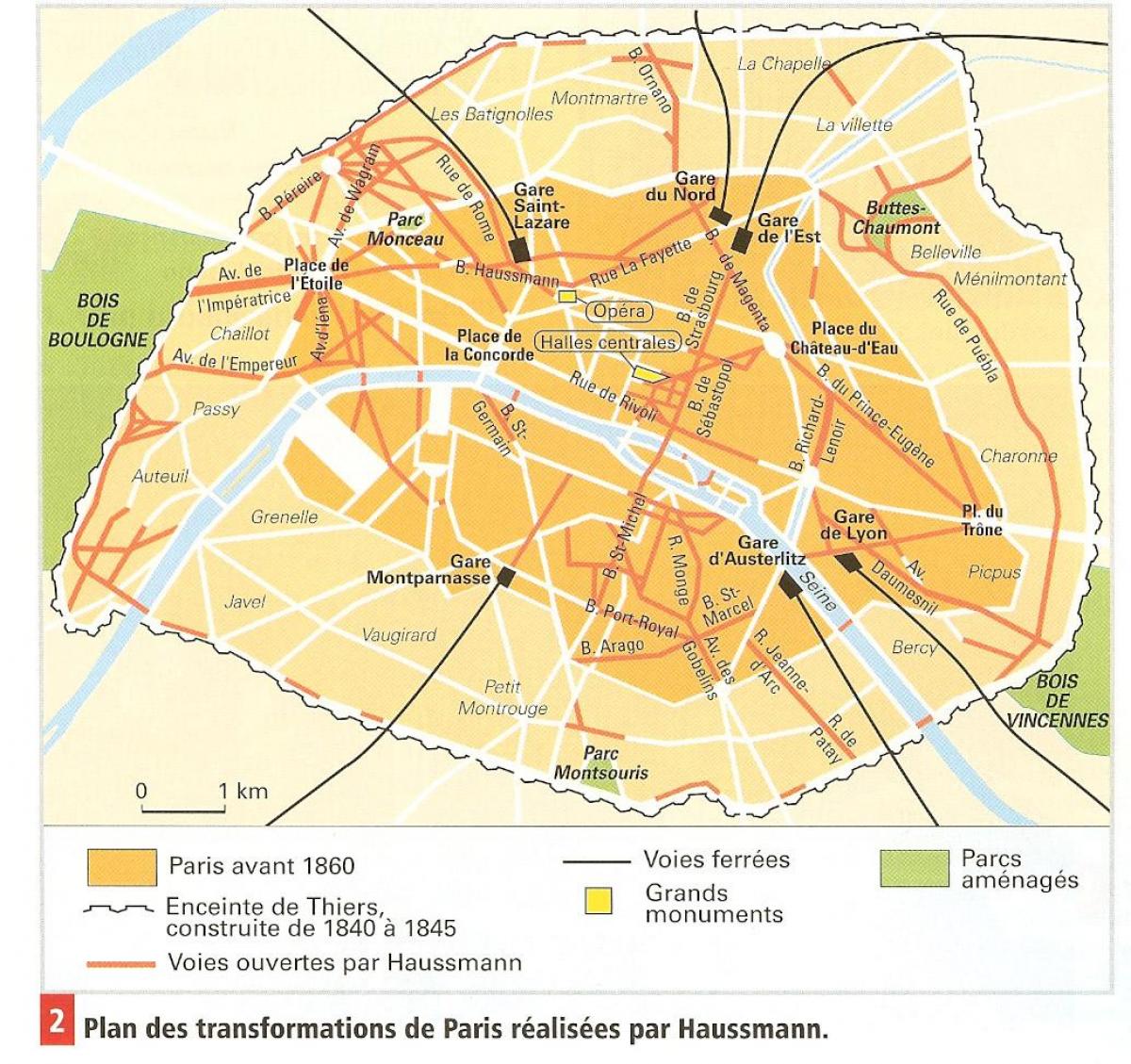 Mapa Haussmann Pariz