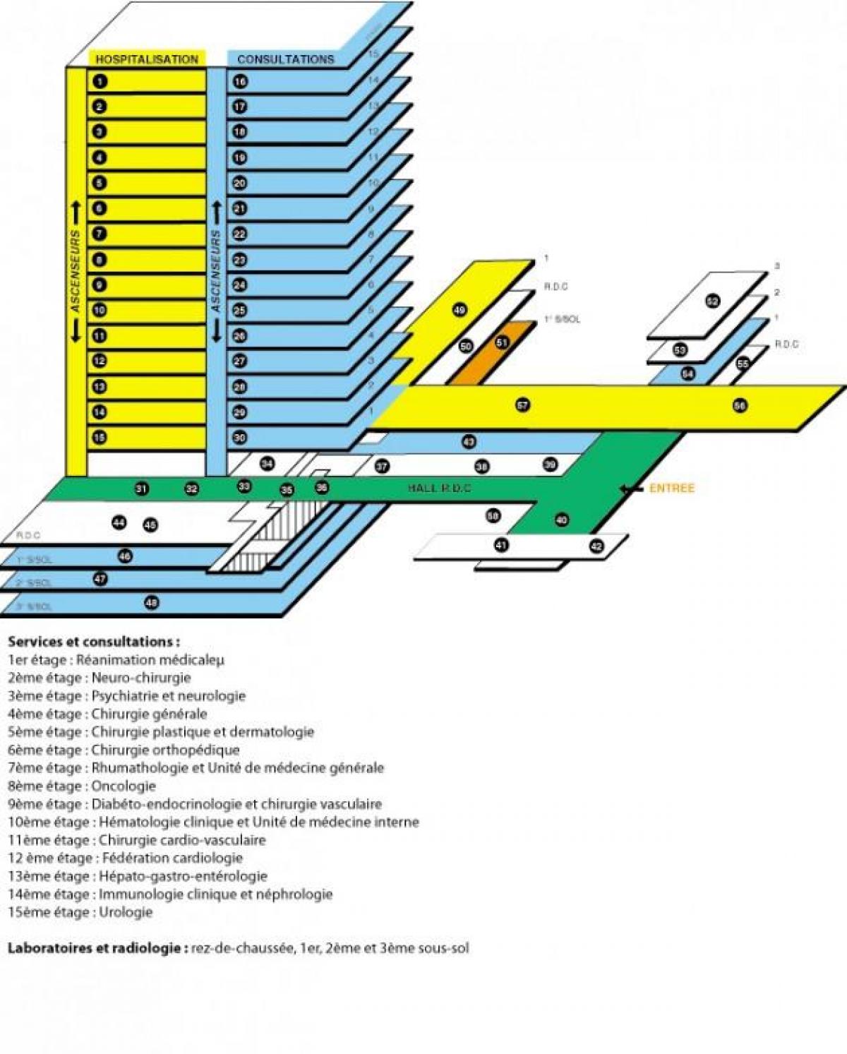 Mapa Henri-Mondor bolnici