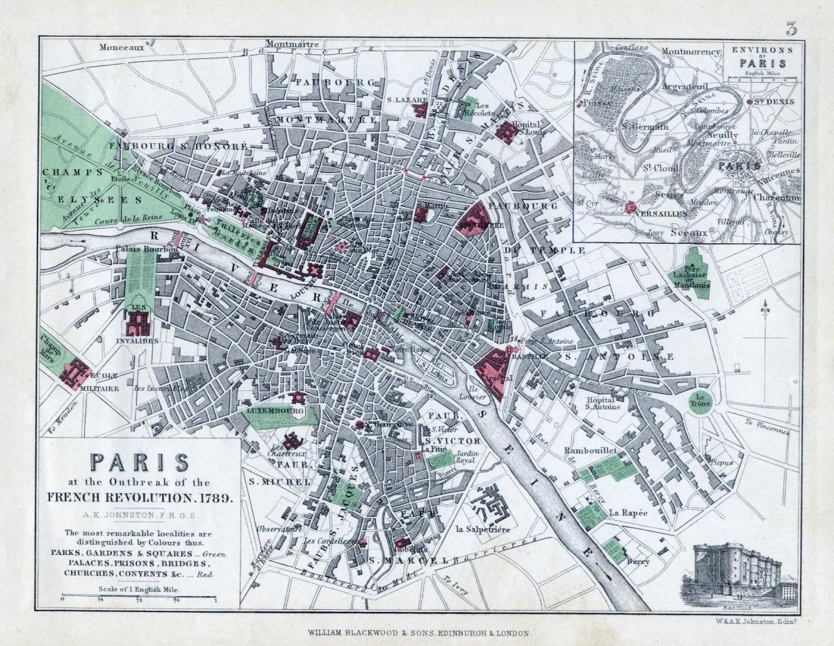 Karta za Pariz 1789