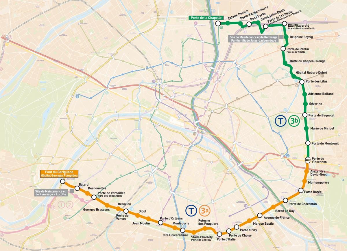 Karta za Pariz Tramways