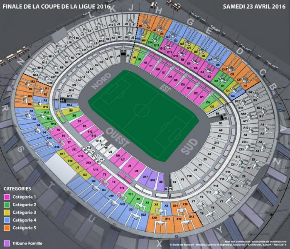 Mapa Stade de France Nogomet