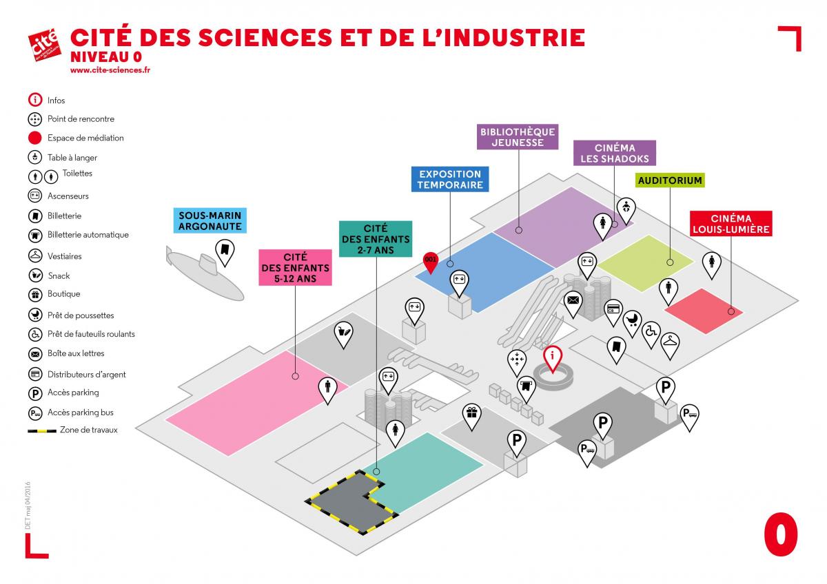 Mapa Cité des Nauka i de sam'Industrie
