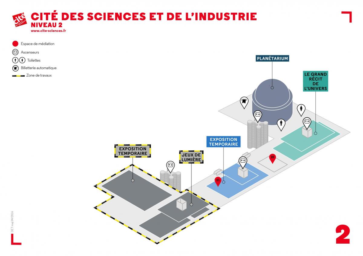 Mapa Cité des Nauka i de sam'Industrie Nivo 2