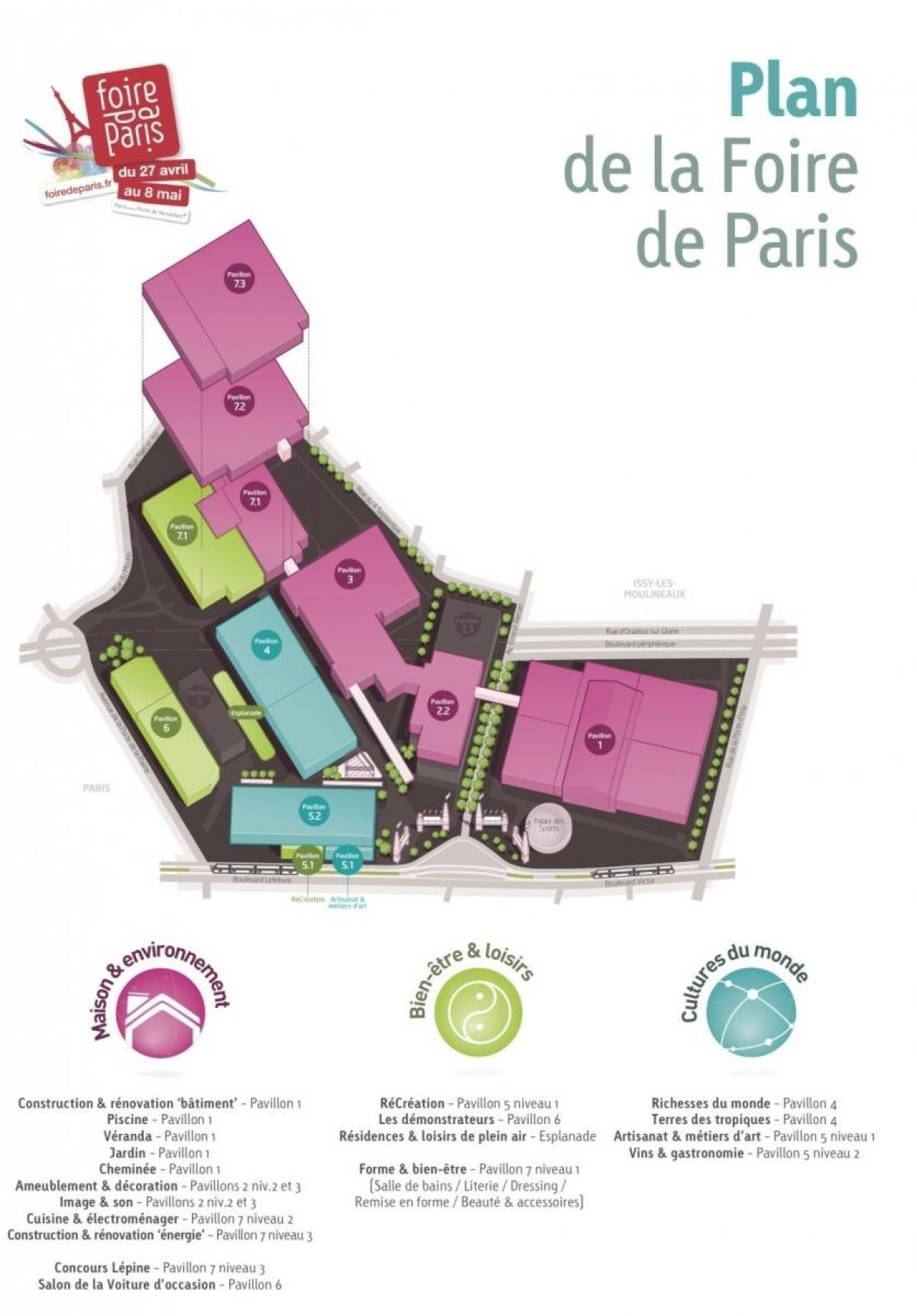 Mapa Foire de Pariz
