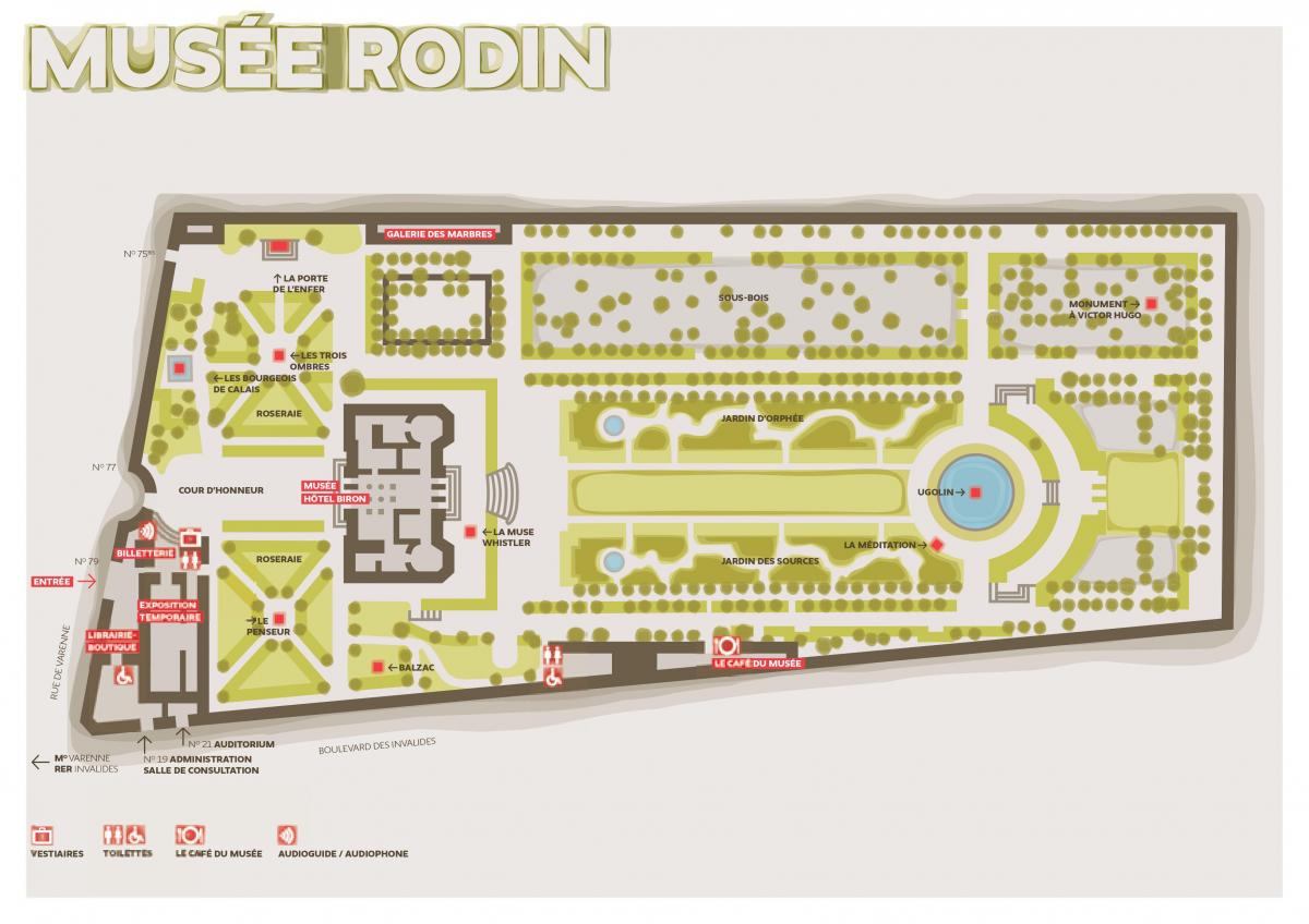 Mapa Musée Rodena