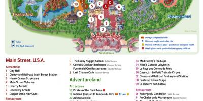 Mapa Disneyland Pariz