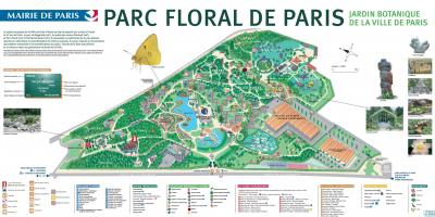 Karta u parku cvetne de Pariz